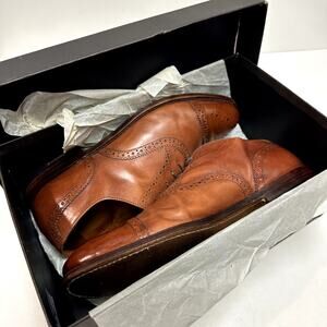 VERY GOOD Grant Stone x J. Crew Ludlow Oxford Semi-Brogues Brown US 10.5